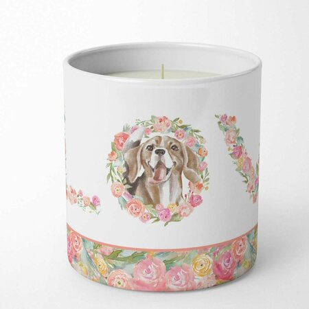 CAROLINES TREASURES 3.75 x 3.25 in. Unisex Beagle No.2 Love 10 oz Decorative Soy Candle WDK4326CDL